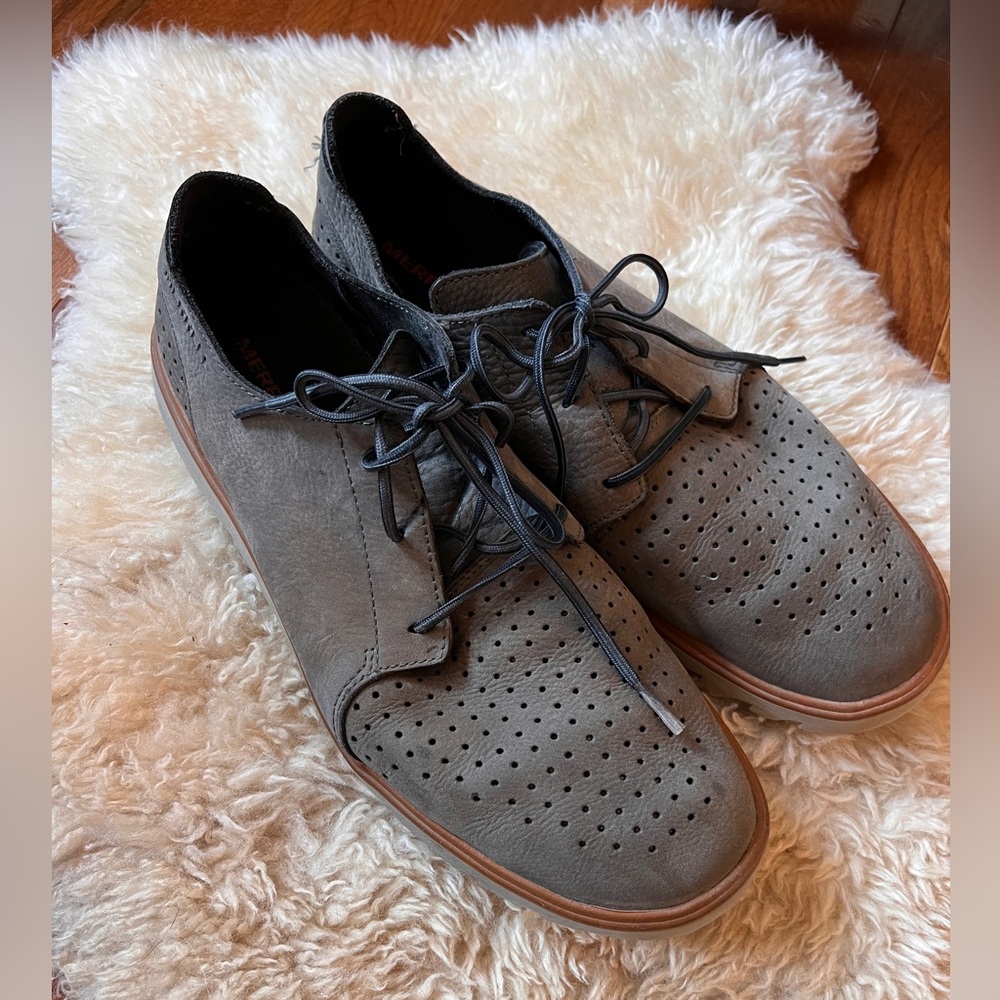 Merrell Men’s Downtown Shoe Suede Slate sz 13